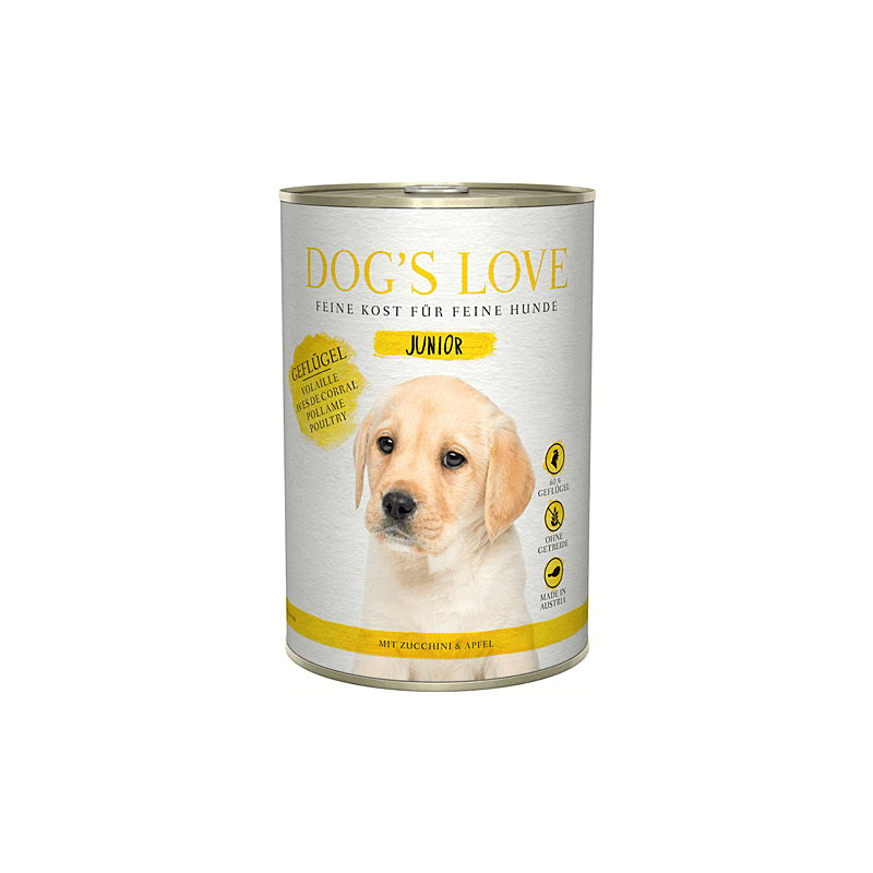 Dog`s Love Nassfutter Junior Geflügel 400g