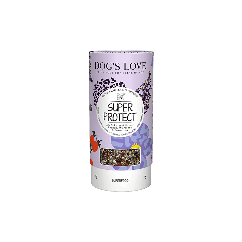 Dog´s Love Super Protect Kräuter gegen Zecken, Flöhe & Würmer 70g