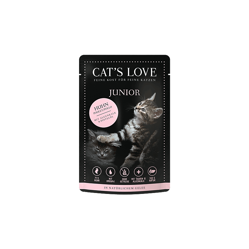 Cat´s Love Nassfutter Junior Huhn 85g