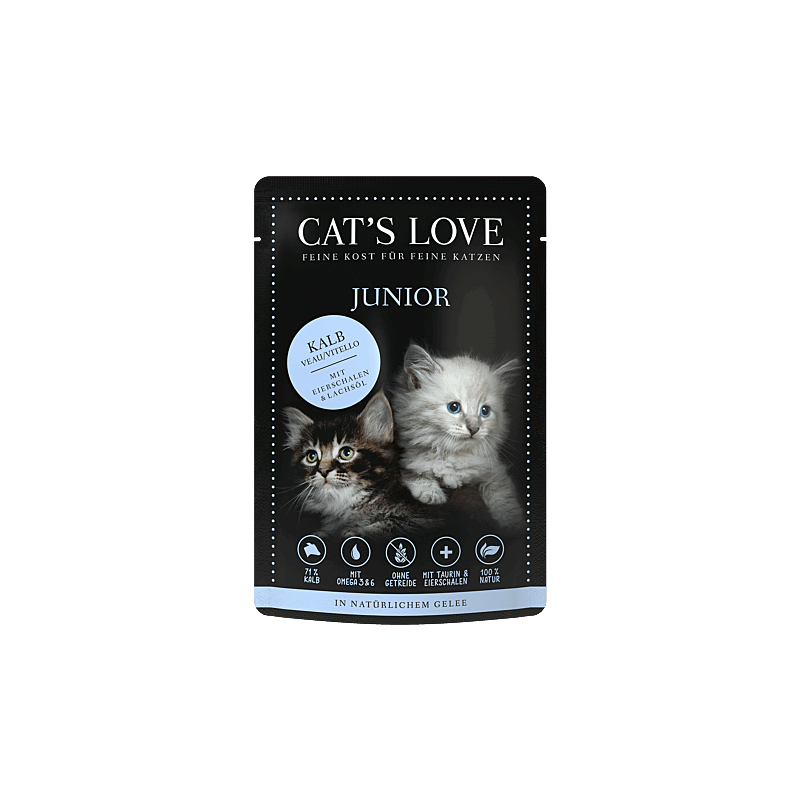 Cat´s Love Nassfutter Junior Kalb 85g