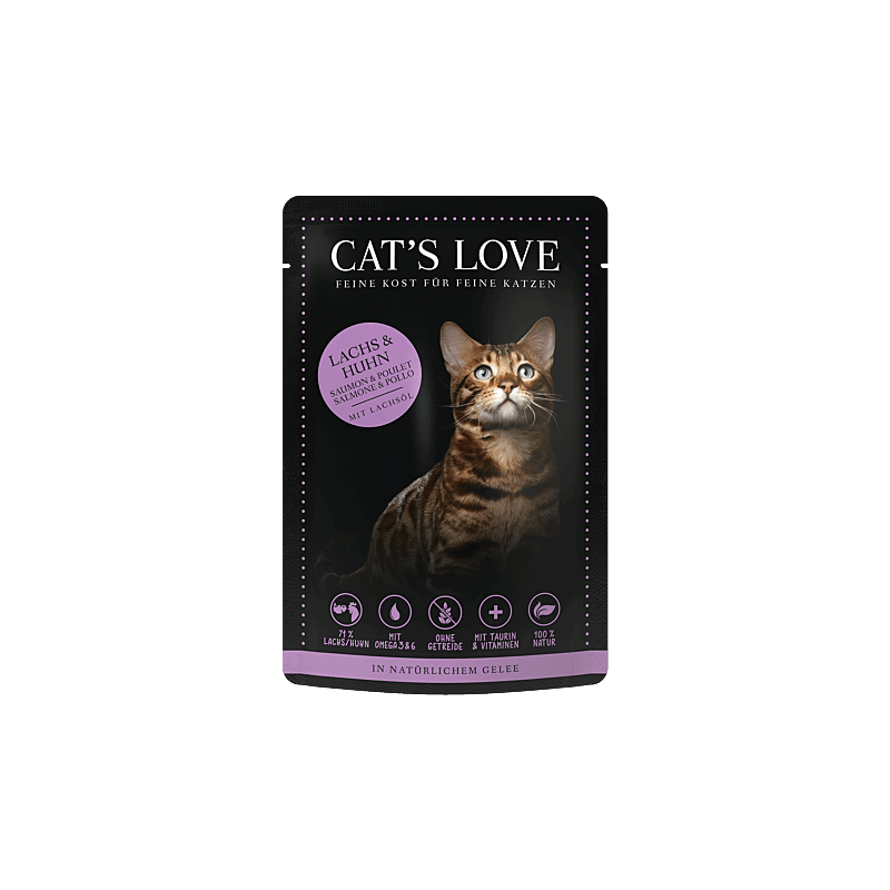 Cat´s Love Nassfutter Adult Lachs & Huhn 85g