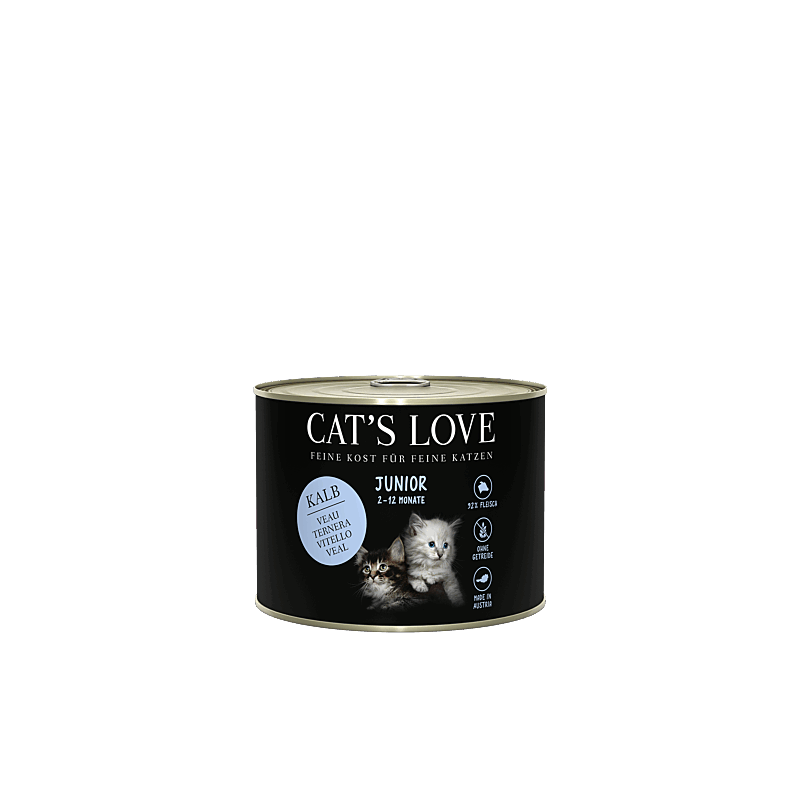 Cat´s Love Nassfutter Junior Kalb 200g