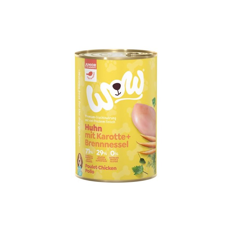 Wow Nassfutter Junior Huhn 400g