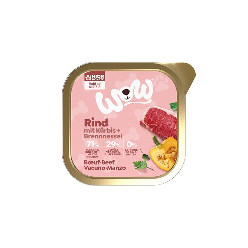 Wow Nassfutter Junior Rind 150g